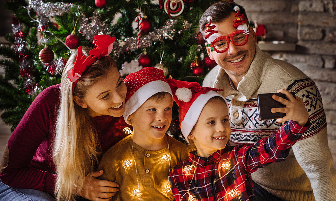 Picture of family during the holidays